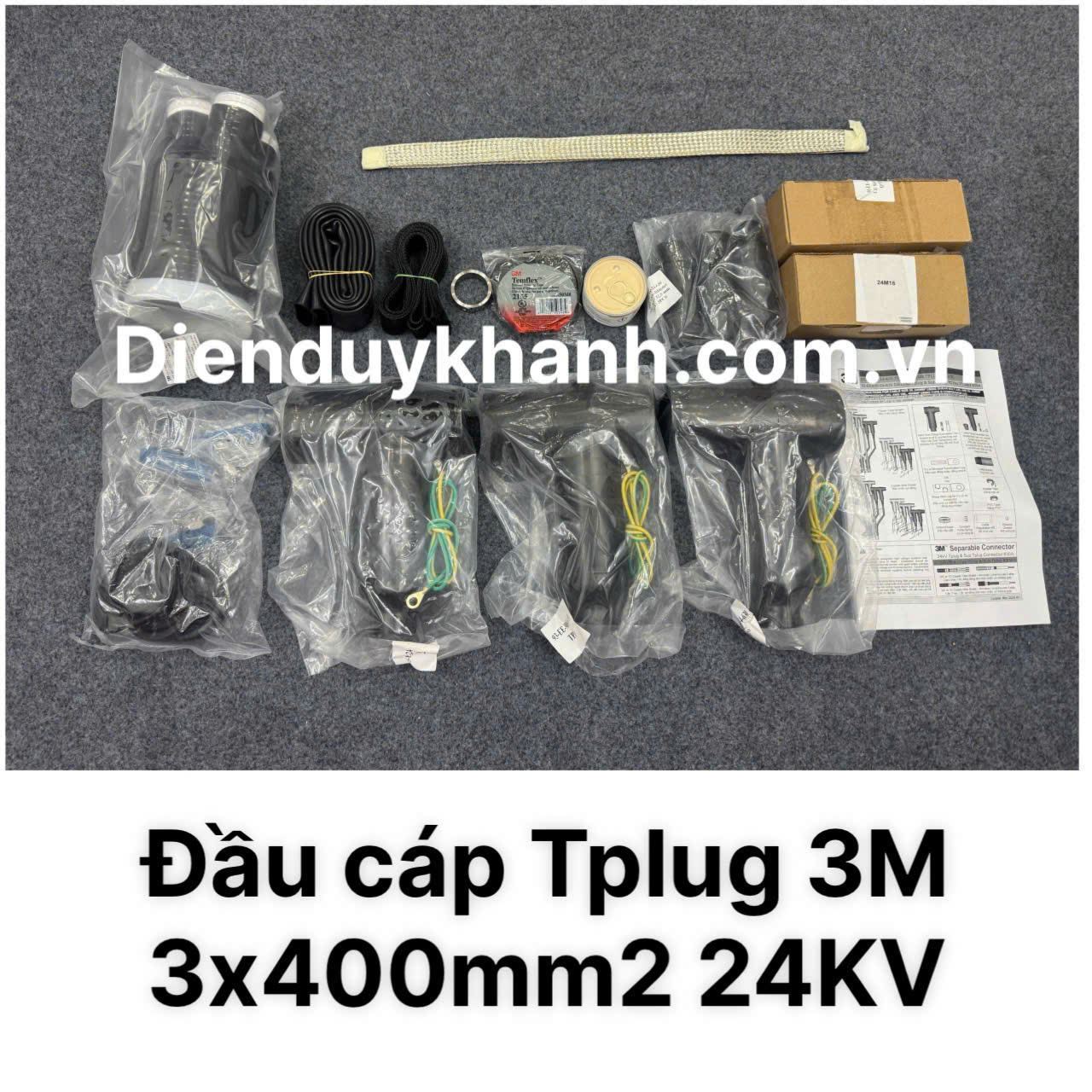 ĐẦU CÁP TPLUG 24kV 3x1Cx400 (3x400mm2) 3M CHÍNH HÃNG GIÁ RẺ